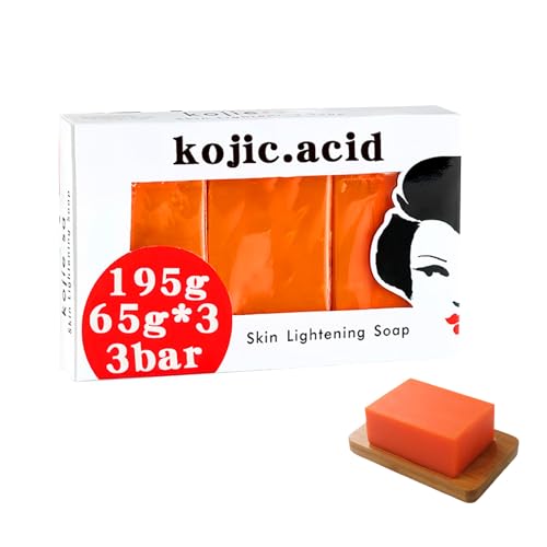 3Pcs Turmeric And Kojic Acid Soap, Turmeric And Kojic Acid Soap,Bightoning Kojic Soap,Gentle Moisturizing Bar Soap,Suitable For Body, Face Daily Cleansing Skin Care.