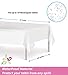DECOSTYLE Plastic Tablecloth for Parties, Party Table Cloths Disposable, Stylish Design, Rose Gold Dots Decorations, White, Waterproof, Rectangular Table Cover, 54 Inch x 108 Inch