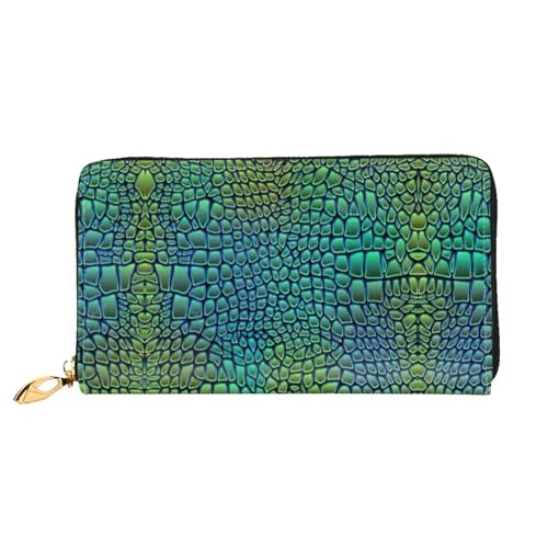 Portefeuille en cuir alligator chic compagnon élégant pour femme