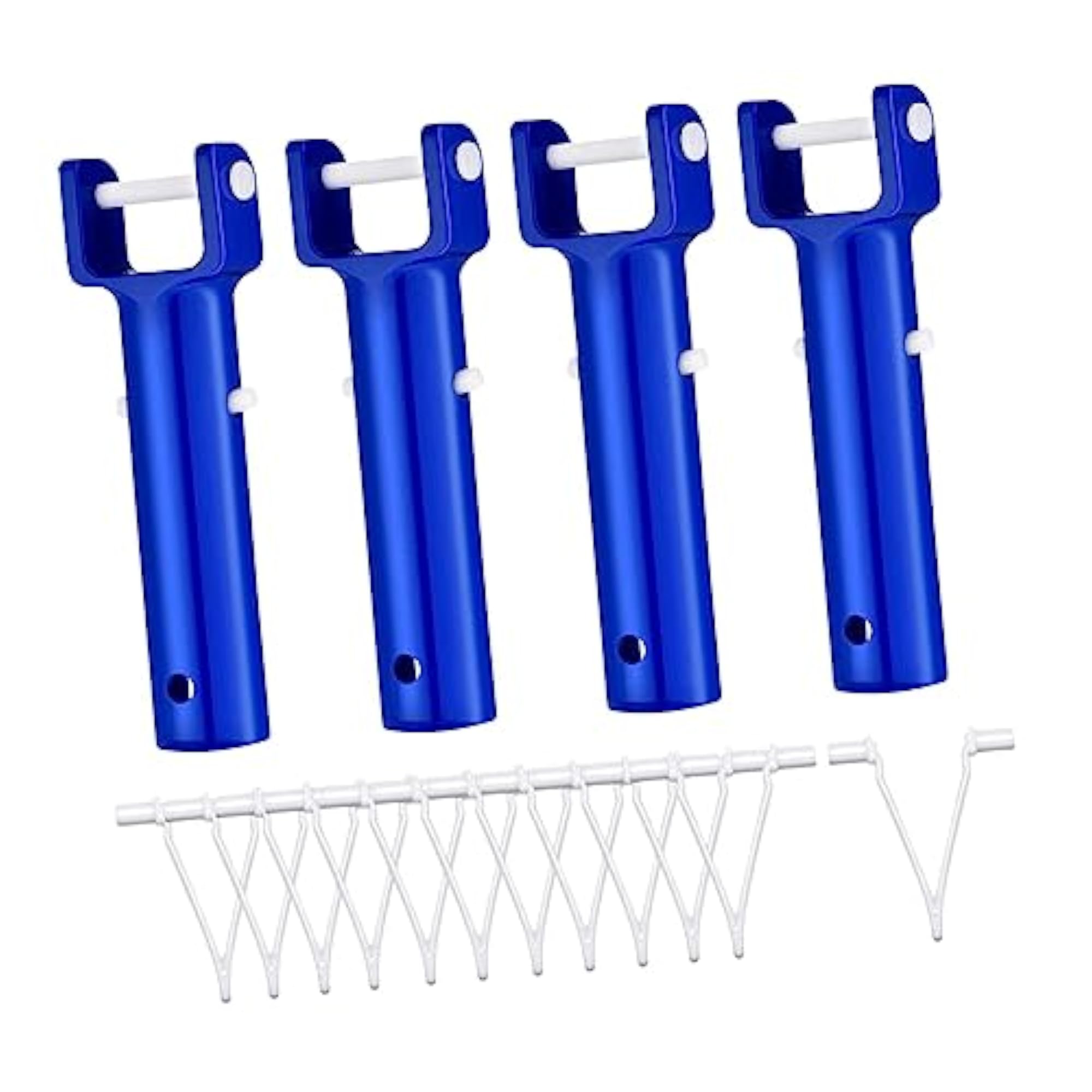4 Pieces V Handle with 12Pcs Pool V Clips Replacements