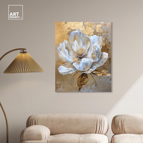 Art Remedy Athenas Flower Canvas Glamorous Feminine Wall Art, Gallery Wrapped, 30" x 36" by Art Remedy - Image 2