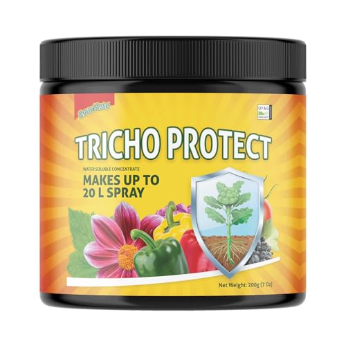 Tricho Protect Bio Fungicide for Plants, Makes 20L of Liquid Spray With 200G Highly Concentrated Powder, Recommended Black Spot Spray For Roses, Child & Pet Safe (OF&G certified)