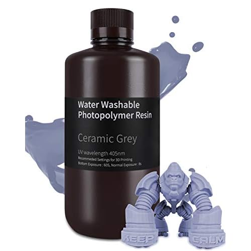 ELEGOO Resine Lavable à l'Eau pour Imprimante 3D 1000g Gris, 405nm Durcissement UV Rapid Résine pour LCD Impression 3d Printer 9 ELEGOO Resine Lavable à l'Eau pour Imprimante 3D 1000g Gris, 405nm Durcissement UV Rapid Résine pour LCD Impression 3d Printer