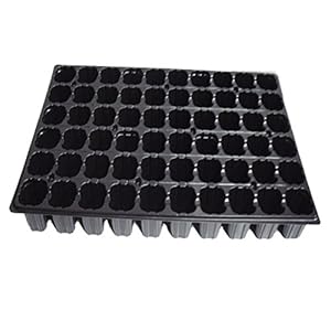 Flower 90065 Kweekdienblad met elk 60 setlingschalen, zwart, 1 stuks