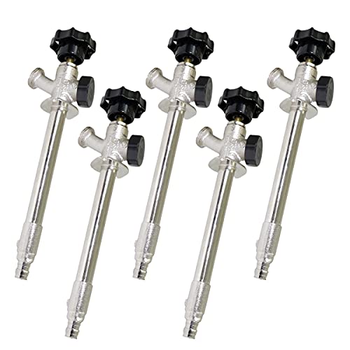 Image of Midline Valve 62061G-OM-5 Anti-Siphon Sillcock Frost Free Outdoor Faucet with Vacuum Breaker 1 /2 in. PEX A x 3 /4 in. Hose Bib, 6 in. Long (5 Pack), Chrome