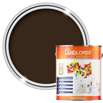 Landlords Fence and Garden Shed Paint | Furniture, Barn, Wood and Outdoor Paint | Quick-Drying Protection for Furniture | Brown 1L