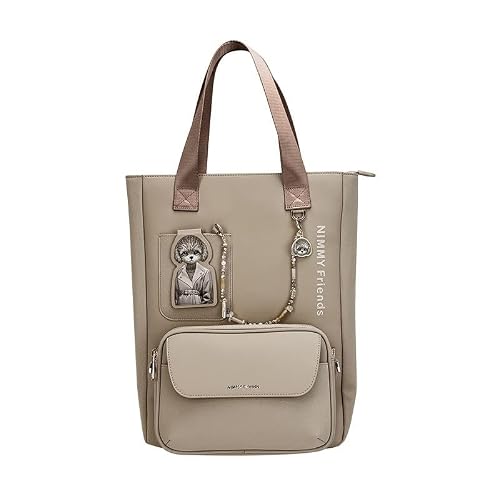 Image of NIMMY Friends Magnetic Fashion Series Combo Teddy Laptop Backpack with Detachable Pouch Brown - N-CXMC-STSJDNBZH-014