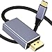 Paloxy USB C to DisplayPort 1.4 Cable (8K@60hz 4K@240hz 2K@360Hz), Type-C to DisplayPort 1.4 Cord，for Thunderbolt 3/4/5，MacBook Pro/Air, iPhone 16 Pro/Max,Galaxy S25/S24/S23，XPS, Surface (3.3ft)