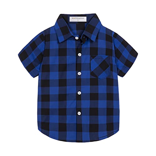 Image of Mud Kingdom Little Boys Dress Shirts Short Sleeve Cute Summer