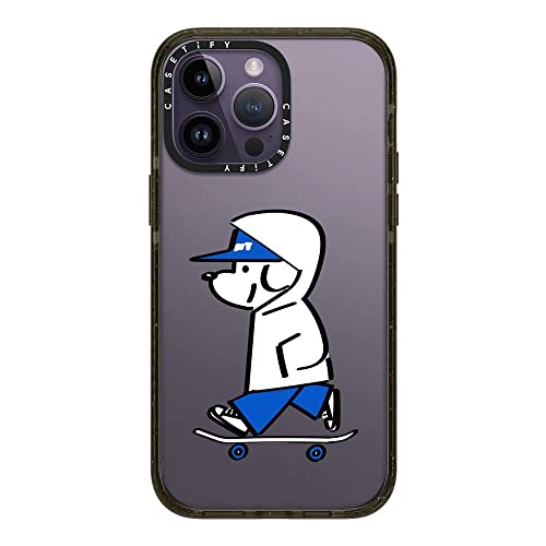 CASETiFY �C���p�N�g iPhone 14 Pro Max �P�[�X [MIL�K�i���� (4x MIL-STD-810G)/2.5m����̗����������N���A] - Skater JOHN -Hello my friend 04- - �O���b�V�[ �u���b�N