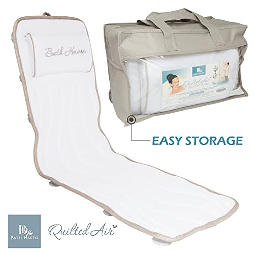 Bath Haven Bath Pillow For Women And Men - Luxury Headrest Cushion For Neck, Back & Head Support - Bathtub Accessories - Deluxe #TOP3