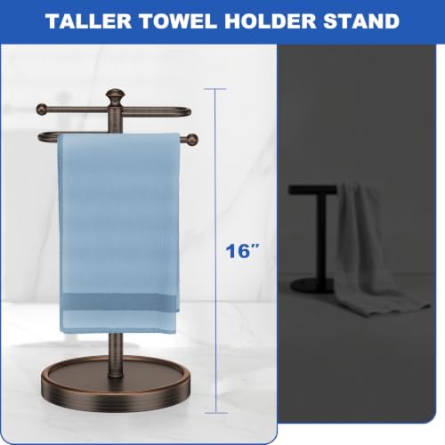 Hand Towel Holder, 304 Stainless Steel Heavy Duty S Shape Hand Towel Stand Free Standing Towel Bar for Bathroom Kitchen Countertop - 2
