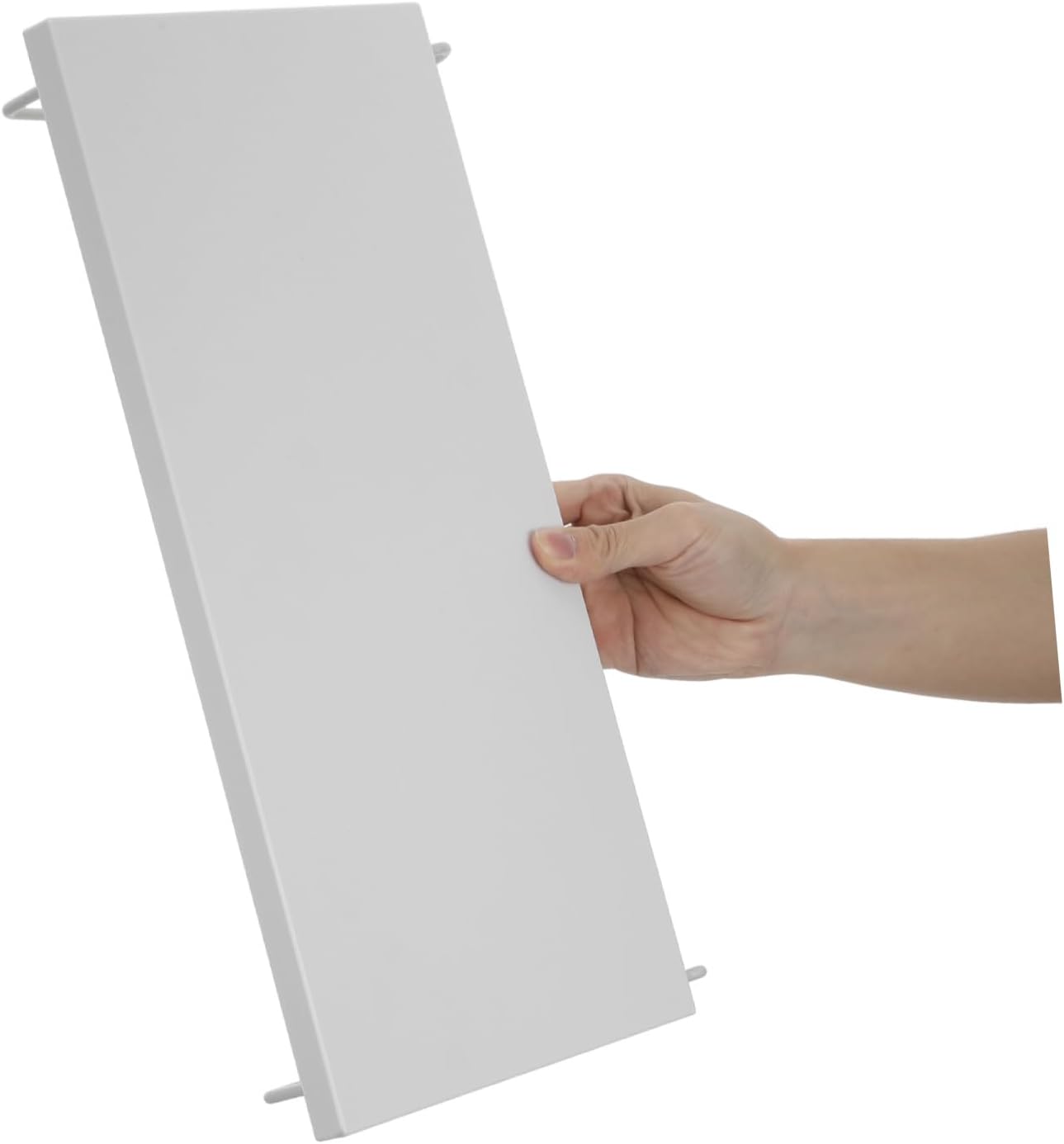 Heavy Duty White Plastic Pegboard Shelf Organizer with Tool-Free Installation and Quick Assembly for Efficient Home Office and Workbench Storage