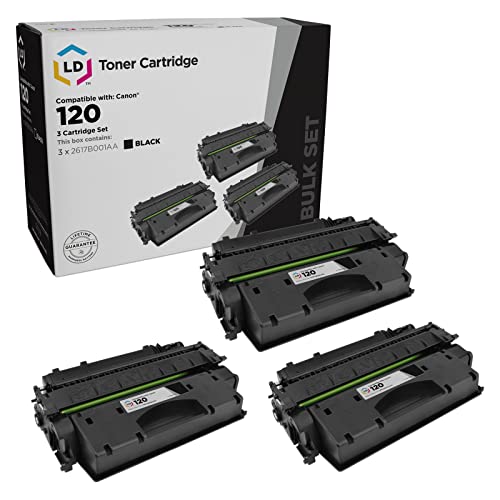 LD Compatible Toner Cartridge Replacement for Canon 120 (Black, 3-Pack)