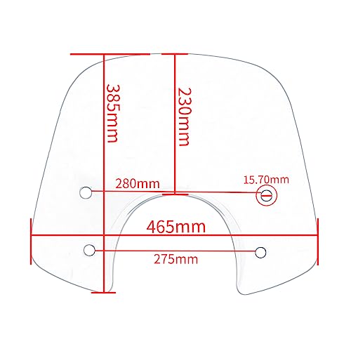 Motorcycle Windshield Windscreen for Piaggio Vespa Primavera 150 GTS 250 300 GTS250 GTS300 2017 2018 2019 Wind Protector Deflector (Clear+Black Bracket) by TAZGANTAX - Image 9