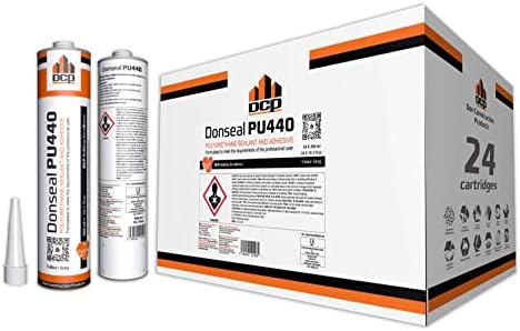 DCP Donseal PU440 Concrete Sealant - Paintable Concrete Expansion Joint Filler - Non-sag Polyurethane Caulk for Joints & Walls - Grey Concrete Sealer 10.1 fl. oz Cartridge - Box of 24 Units
