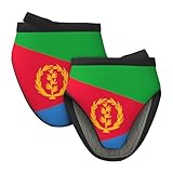 One Size Mini Silikon Ofenhandschuhe Set - Eritreische Flagge Druck Topflappen zum Backen, Grillen, Mikrowelle & Camping