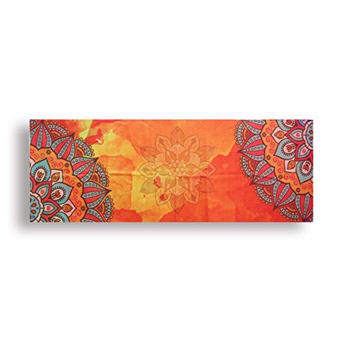 ZHAONAA Fitness mat Yoga Mat Microfiber Print Pattern Foldable Portable Fitness Pilates Yoga Towel Soft Anti-slip Indoor Outdoor Sports Mat Ideal for Exercise