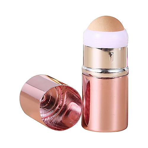 Rullo Viso Vulcanico Assorbe Olio Riutilizzabile per Viaggiare Senza Palla di Ricambio Rosa Senza Palla di Ricambio D 6.5x2.5 cm