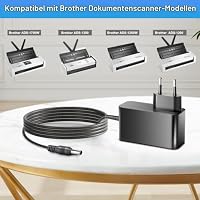 KFD Netzteil Power Adapter Ladegerät für Brother ADS-1800W ADS-1300 ADS-1190 ADS-1200 ADS-1250W ADS-1700W ADS-1300 ADS-1350W Dokumentenscanner Epson Workforce ES-200 ES-300W ES-300WR A491H B11B241201 – Ansicht 3