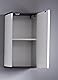 trendteam smart living - California - Hängeschrank - Weiß/Rauchsilber - Schrank für das Badezimmer hängend - (BxHxT) 32 x 60 x 21 cm - 2 Fächer, 1 Einlegeboden - Kratzfest