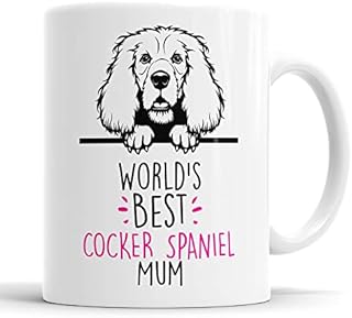 Cocker Spaniel World's Best Mum Mug Dog Mum Cocker Spaniel Mum Cup Friend Funny Gift for Birthday Christmas, Cocker Spaniel Mug