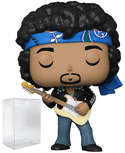POP Rocks: Jimi Hendrix (Live in Maui Jacket) Funko Vinyl Figure (Bundled with Compatible Box Protector Case), Multicolored, 3.75 inches