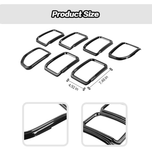 Image of 7PCS Grill Inserts Grille Trim Accessories for 2021+ Jeep Grand Cherokee (Black)