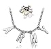 Thelivingstar BTS Members Name Date Cuboid Bar Pendant Necklace Fashion Jewelry Silver Titanium Chain Necklaces & Pendants for Fans,Gift Box (Army)