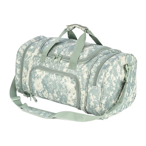 Miramrax Gym Bag Duffle Bags for Men Women with Shoes Compartment Sport Weekend Travel Overnight Carry On Bag for Tactical Military Travel Work Out Bags (ACCamo)