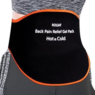 ROLIAT Gel Packs for Back Pain Relief - Support Hot & Cold Therapy - Reusable and Flexible Ice Wrap for Lower Back Injuries or Swelling of Strains, Sprains, Sports Injuries & Bruises, Lumbar Pain
