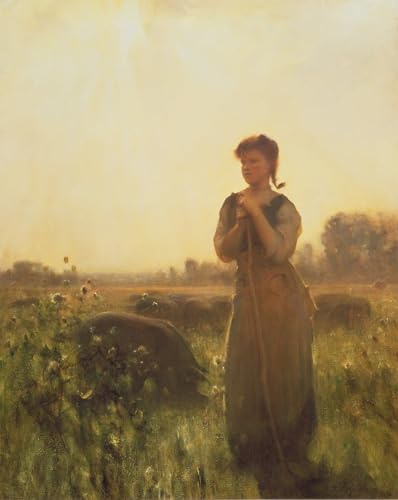 La ragazza della fattoria de Arthur Hacker en lienzo de 60x90cm para regalo especial