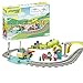 Produktbild PLAYMOBIL 1.2.3 71593 Große Eisenbahn, vielfältiges Zugset mit Waggons, Schranken und Bahnhofsuhr, Lernspielzeug für Kleinkinder, Spielzeug für Kinder ab 12 Monaten [Exklusiv bei Amazon]