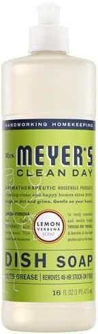 Lemon Verbena, 16 fl oz (Pack of 1) : Mrs. Meyer's Clean Day Liquid Dish Soap - 16 oz - Lemon Verbena