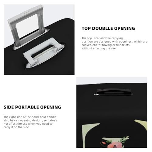 Letter E Luggage Cover Fits 18-32 Inch Suitcase, Washable Elastic Suitcase Cover Protector with Concealed Zipper for Wheeled Suitcase Travel Accessories LC8474