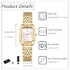 Avaner Women's Bracelet Square Watches: Gold Silver Stainless Steel Strap Analog Quartz Elegant Wrist Watches