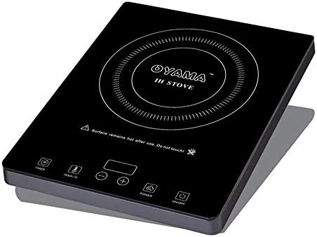 Oyama 1800 Watt Easy Clean - Premier Glass Top Induction Counter Top Burner with Touch Sensitive Controls and Free Steel Wok included