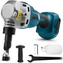 Cordless Metal Nibbler for Makita 18V Battery, 800W Sheet Steel Cutter with 2200RPM Brushless Motor, 360 Degree Rotating Blades for Cutting Stainless Steel, Aluminium, Plastic Battery not Included