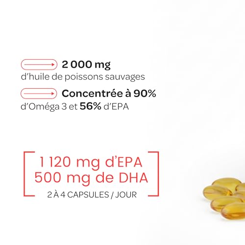 OM3 - Équilibre Émotionnel Formule Originale - Huile de poissons concentrée à 90% d'Oméga-3-Format économique -3x60 capsules – vue 3