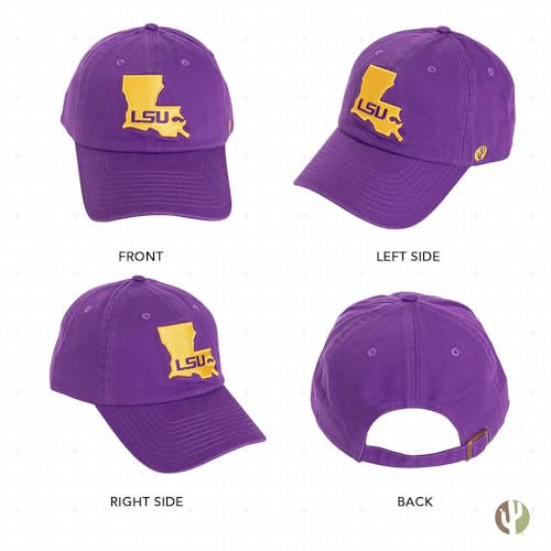 Gorra ajustable bordada con diseño de cactus púrpura miniatura 3