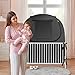 L RUNNZER Crib Blackout Cover, Breathable Blackout Crib Cover to Block 90% of Light, Portable Crib Tent Blackout for Baby Better Napping or Sleeping