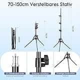 FGen Softbox Set,1x40x40cm Softbox Licht Kabellänge 300cm mit 85W 2700-6400K Einstellbarer LED Birne und 150cm Stativ,für Studio Portraits,Videoaufnahmen und Produktfotografie