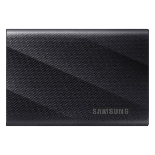 Samsung SSD Externe T9 Portable, 4 To, Vitesses de lecture/écriture jusqu'à 2000 Mo/s¹, USB 3.2 Gen 2x2, Compatible Mac, PC, Android et Appareils photo 12K, Noir, MU-PG4T0B/EU