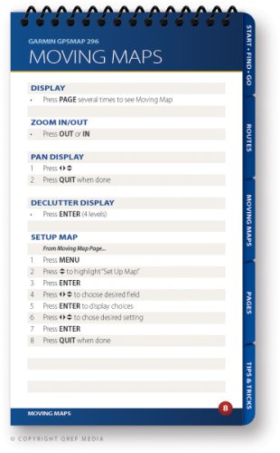 Garmin GPSMAP 296 Qref Checklist (Qref Avionics Quick Reference)      Spiral-bound – December 15, 2008