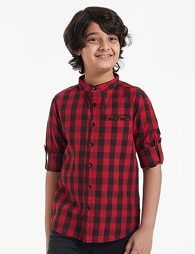 Image of Amazon Brand - Jam & Honey Boys Boys 100% Cotton Printed Full Sleeves Shirt | Age 2-12 Years