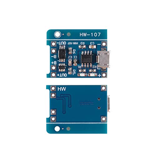 Image of 6PCS TP4056 Micro USB Charging Module 5V 1A 18650 Lithium Battery Charging Board Power Charger Board Module with Protection Charger Module (Micro USB)