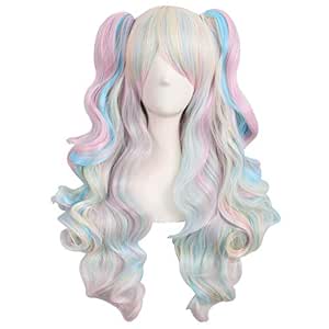 Baisheng Lolita Perücke – Schulterlanges Lockiges Haarclip In Hellgrün-Farbverlauf, Für Cosplay & Kostümparty