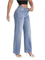 SHAPUM Flattering Wide Leg Jeans Curvy Women Low Rise Loose BBL Jean Casual