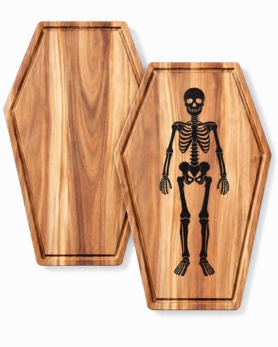 Halloween Charcuterie Board, Halloween Cutting Board, Coffin Shaped 2-Sided - image 1