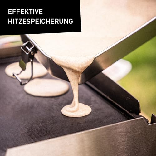SKOTTI Kast, Gusseiserne Grillplatte für SKOTTI Grill, Plancha, Griddle, Sehr massives Material, für Fleisch, Fisch und Gemüse - Skotti Grill Zubehör
